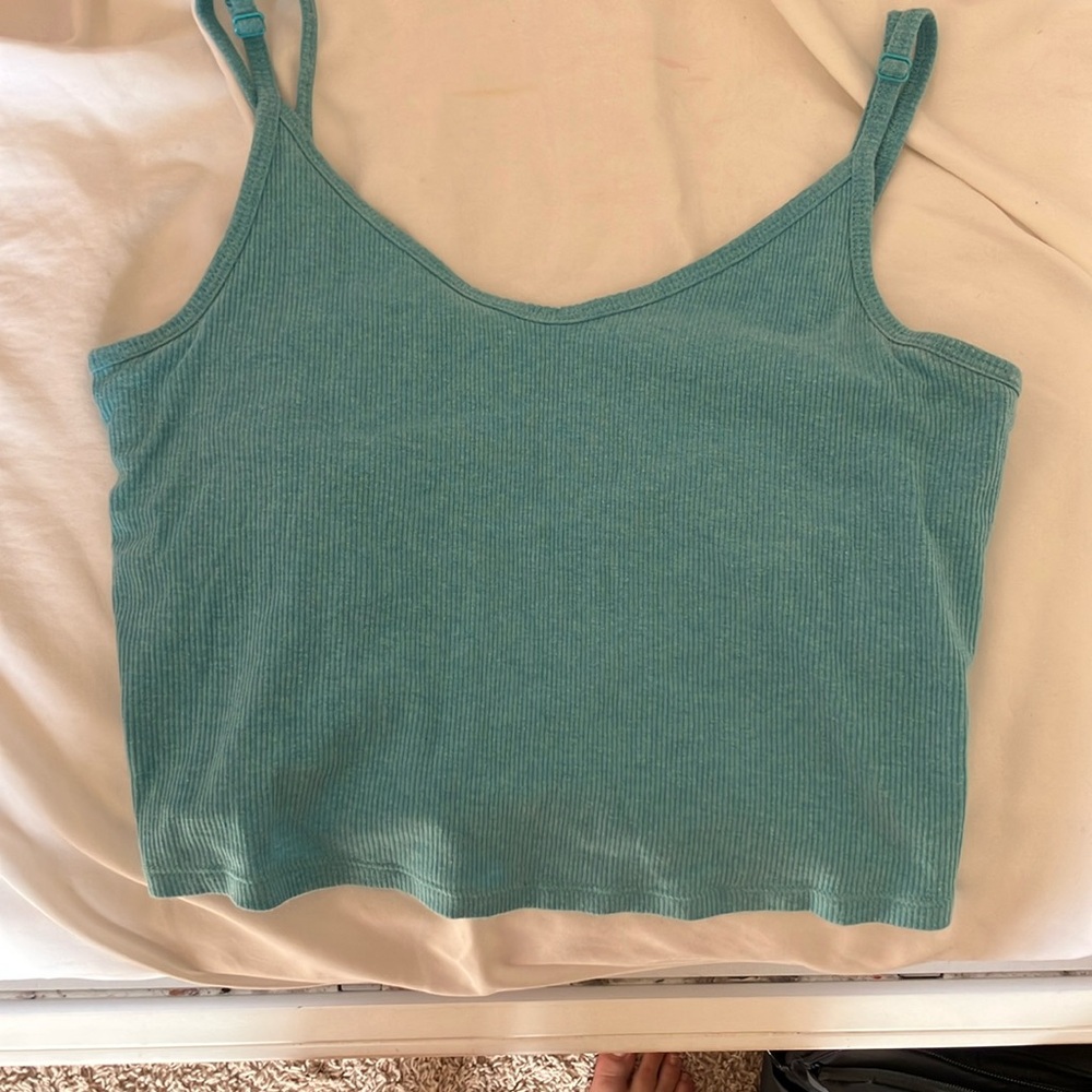 Blue crop top